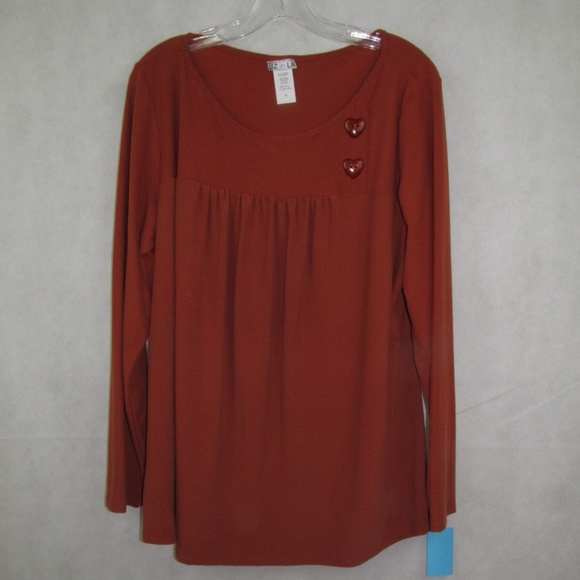 LIZ in LA Top Plus Sizes 1X 2X 3X Long Sleeve - Picture 5 of 8